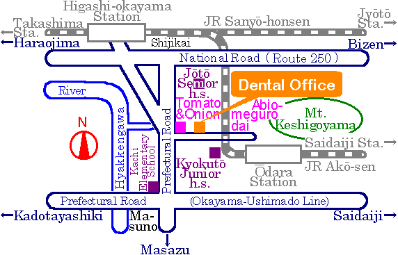 Peripheral Map of Matsunaga Dental Office